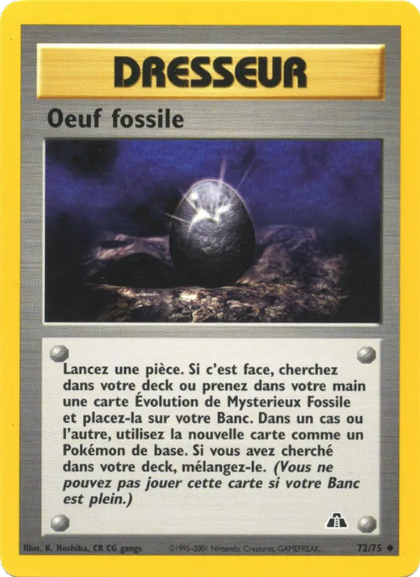 Oeuf fossile Neo Discovery 72/75