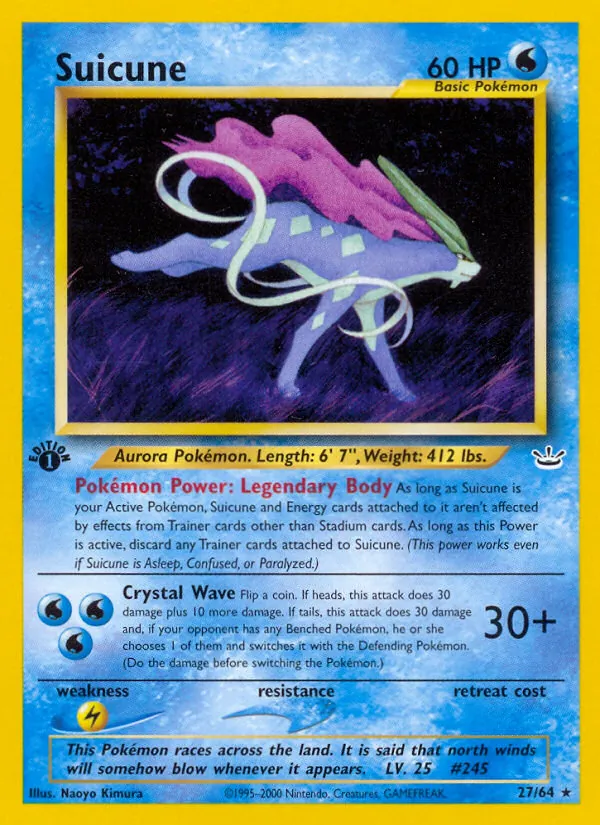 Suicune Neo Revelation 27/64