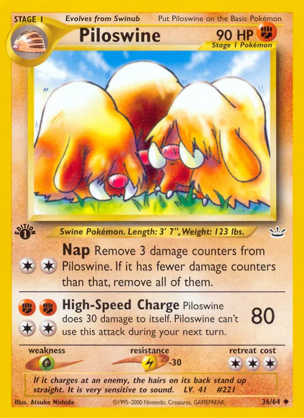 Piloswine Neo Revelation 36/64