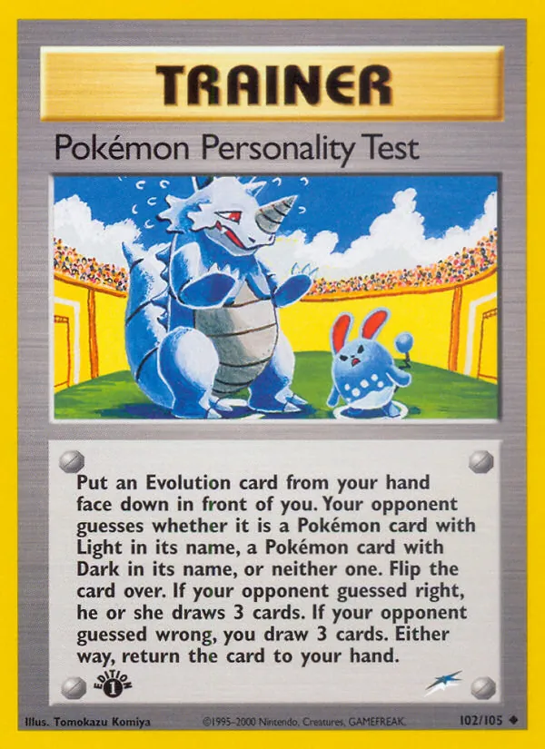 Pokémon-Persönlichkeitstest Neo Destiny 102/105