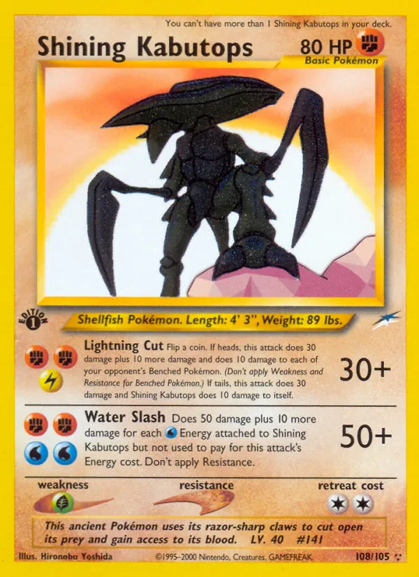 Schimmerndes Kabutops Neo Destiny 108/105