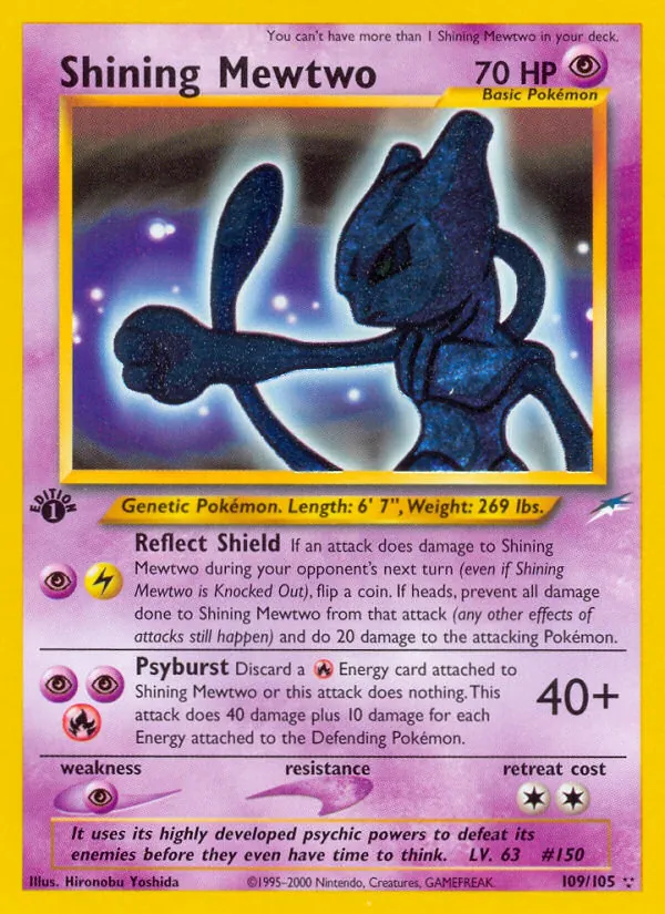Shining Mewtwo Neo Destiny 109/105