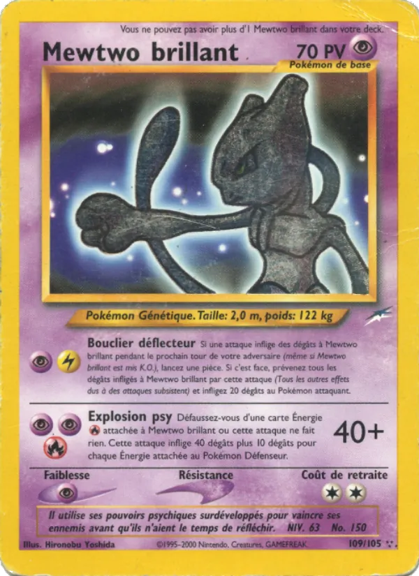 Mewtwo brillant Neo Destiny 109/105