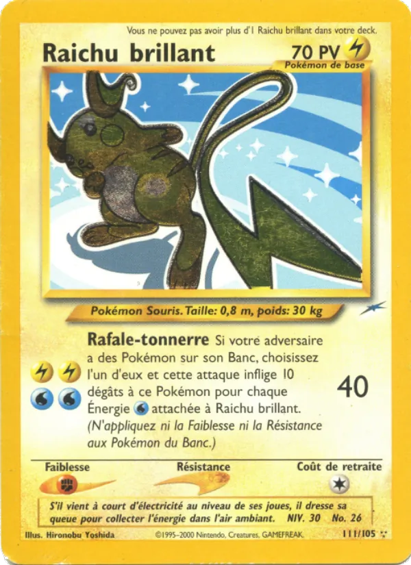 Raichu brillant Neo Destiny 111/105