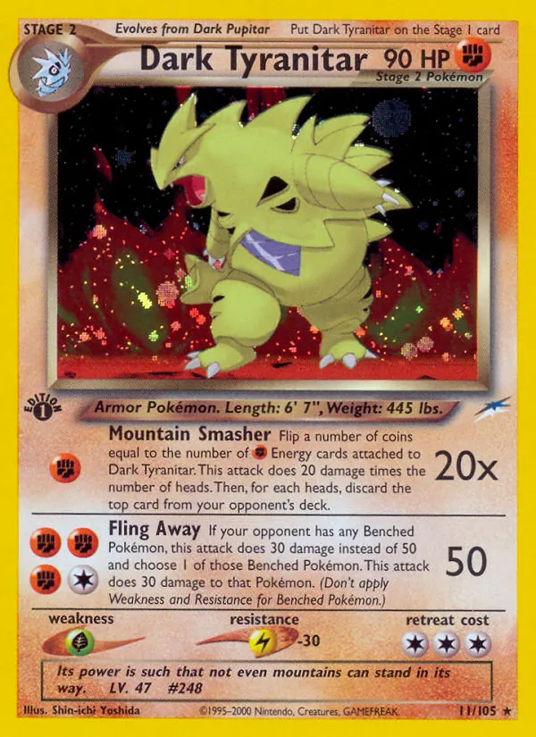 Dark Tyranitar Neo Destiny 11/105
