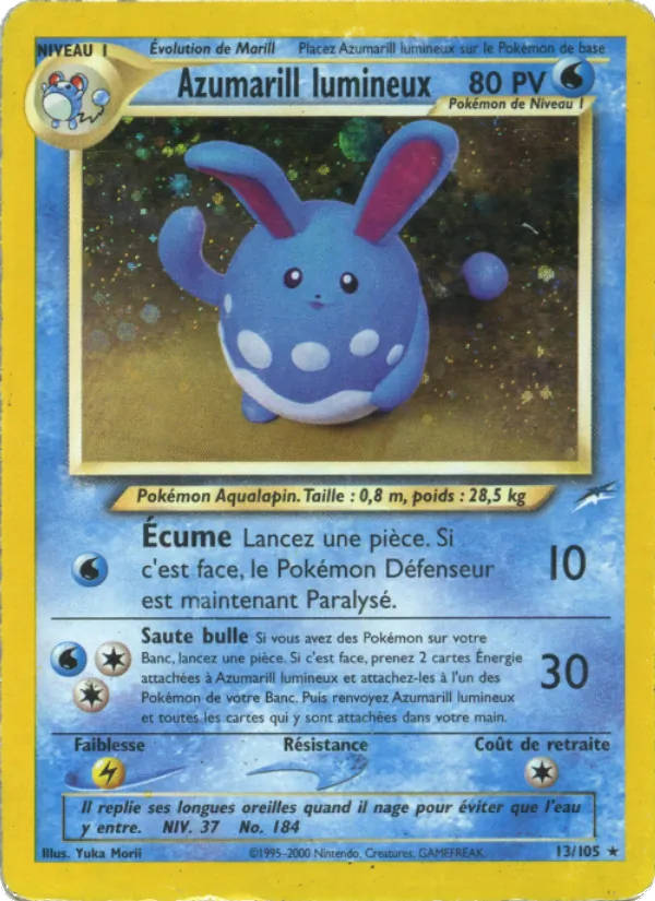 Azumarill lumineux Neo Destiny 13/105