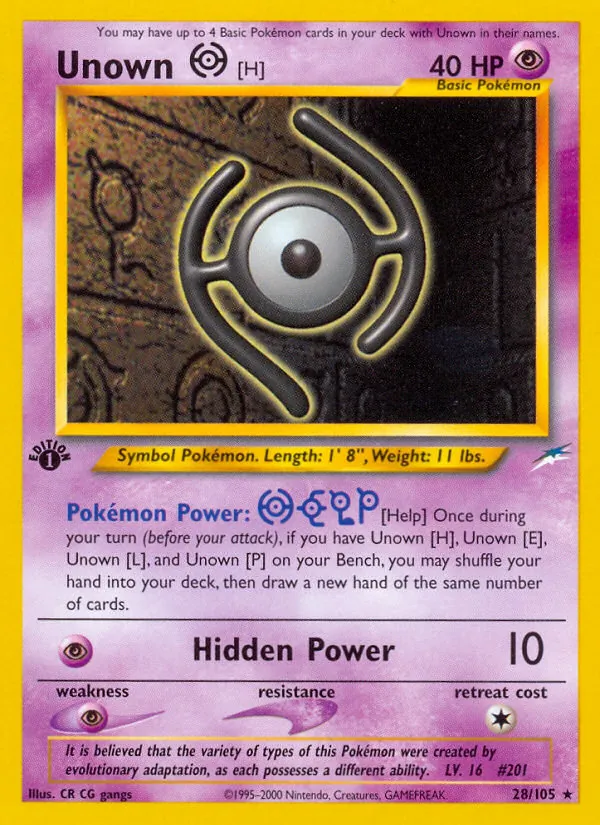 Unown [H] Neo Destiny 28/105