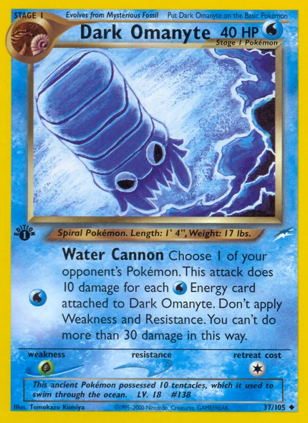 Dark Omanyte Neo Destiny 37/105