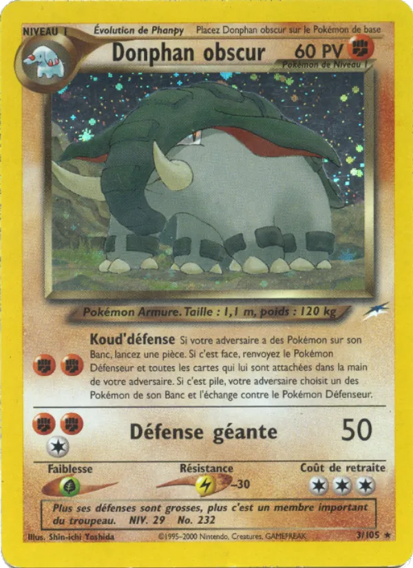 Donphan obscur Neo Destiny 3/105