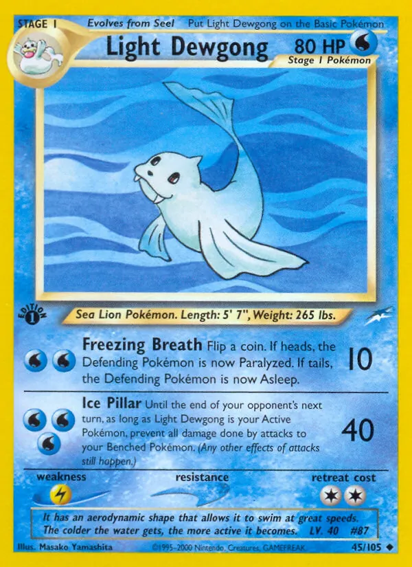 Light Dewgong Neo Destiny 45/105