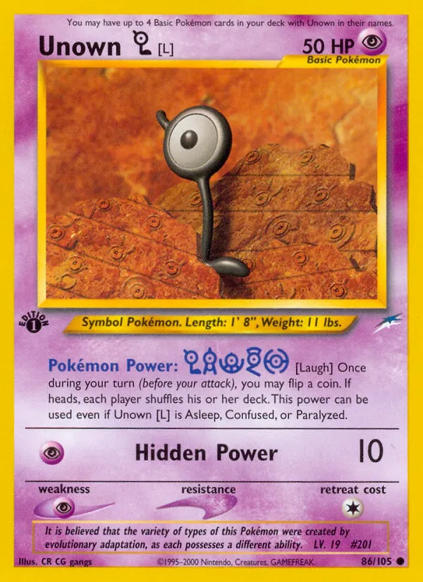 Unown [L] Neo Destiny 86/105