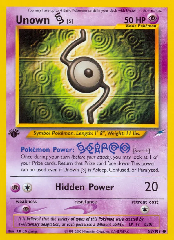 Unown [S] Neo Destiny 87/105