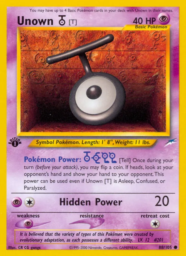 Unown [T] Neo Destiny 88/105