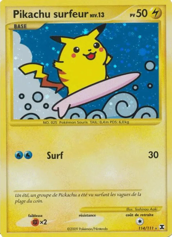 Pikachu surfeur Niv. 13 Rivaux Émergeants 114/111