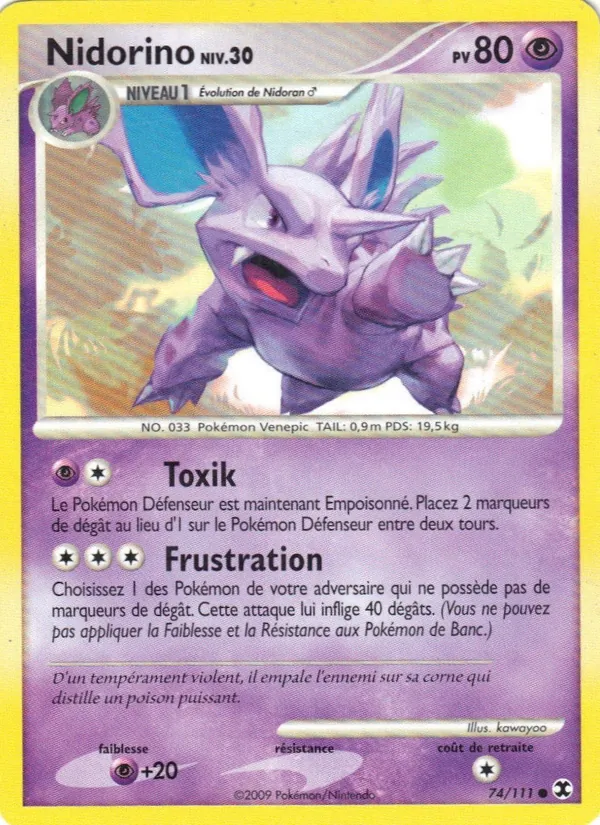 Nidorino Niv. 30 Rivaux Émergeants 74/111