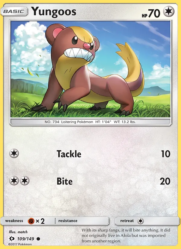 Yungoos Sun & Moon 109/149