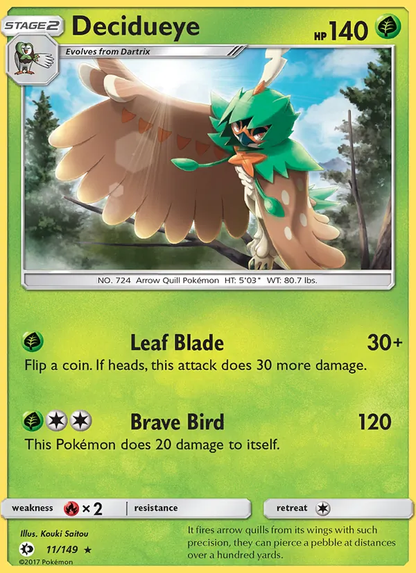 Decidueye Sun & Moon 11/149