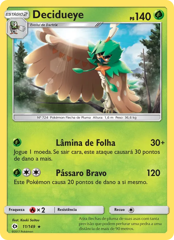 Decidueye Sol e Lua 11/149