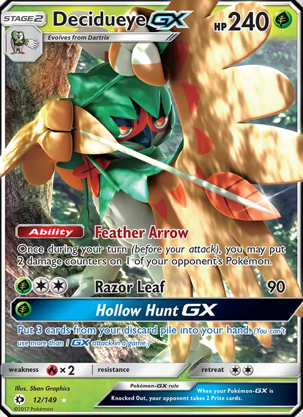 Decidueye GX Sun & Moon 12/149