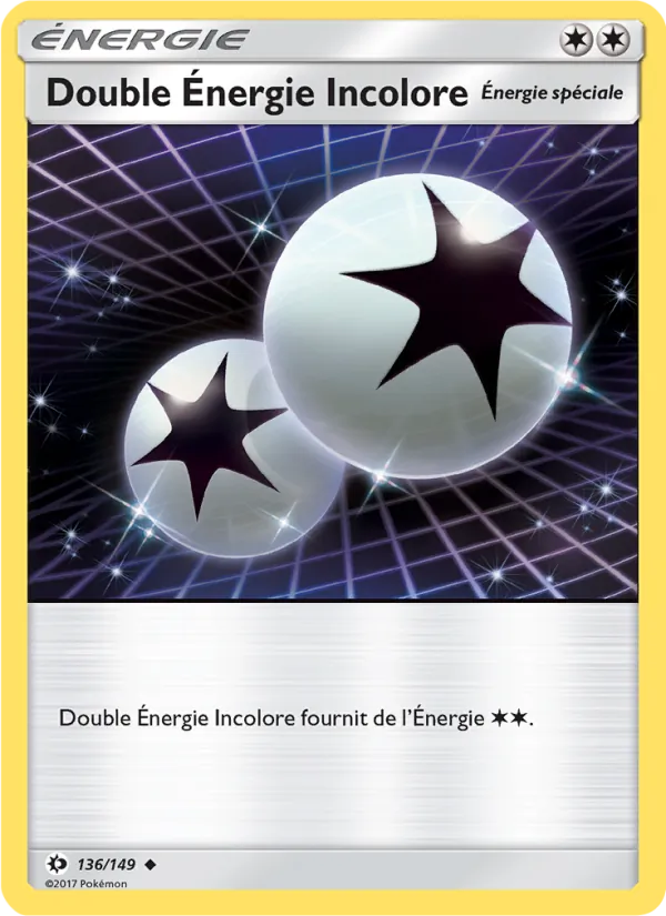 Double Énergie Incolore Soleil et Lune 136/149