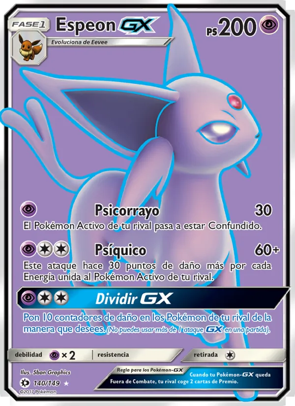 Espeon GX Sol y Luna 140/149