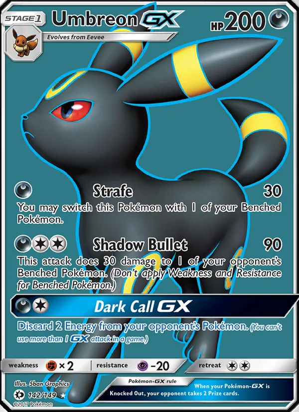 Umbreon GX Sun & Moon 142/149
