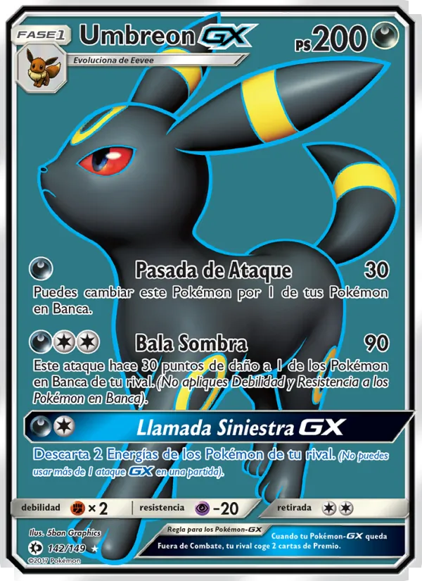 Umbreon GX Sol y Luna 142/149