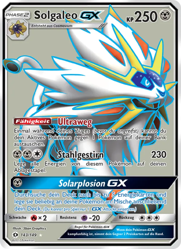 Solgaleo GX Sonne & Mond 143/149