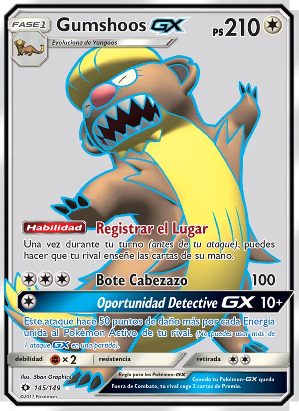 Gumshoos GX Sol y Luna 145/149