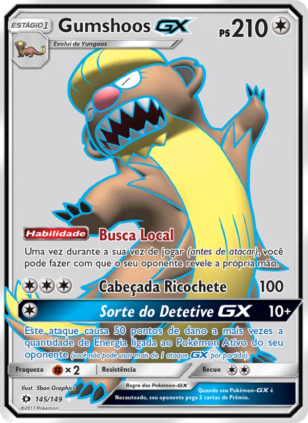 Gumshoos GX Sol e Lua 145/149