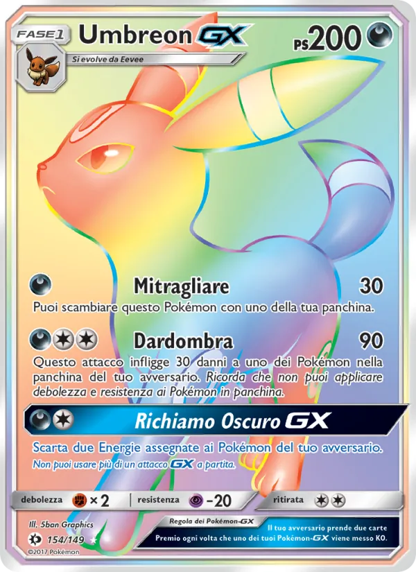 Umbreon GX Sole e Luna 154/149