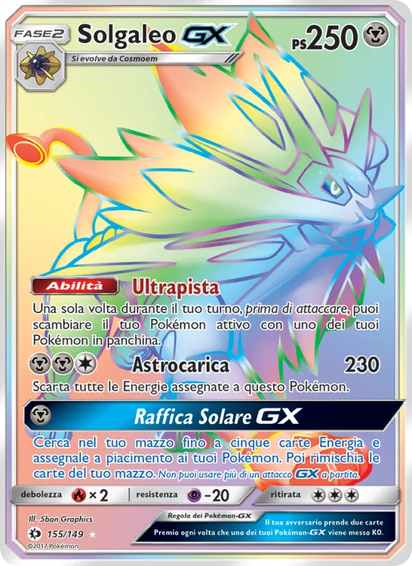 Solgaleo GX Sole e Luna 155/149