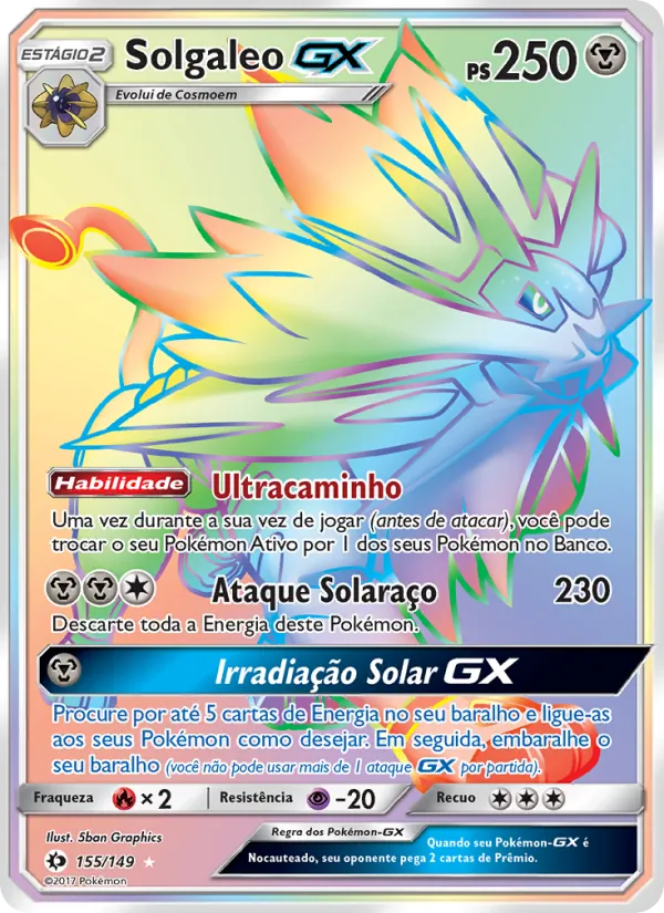 Solgaleo GX Sol e Lua 155/149