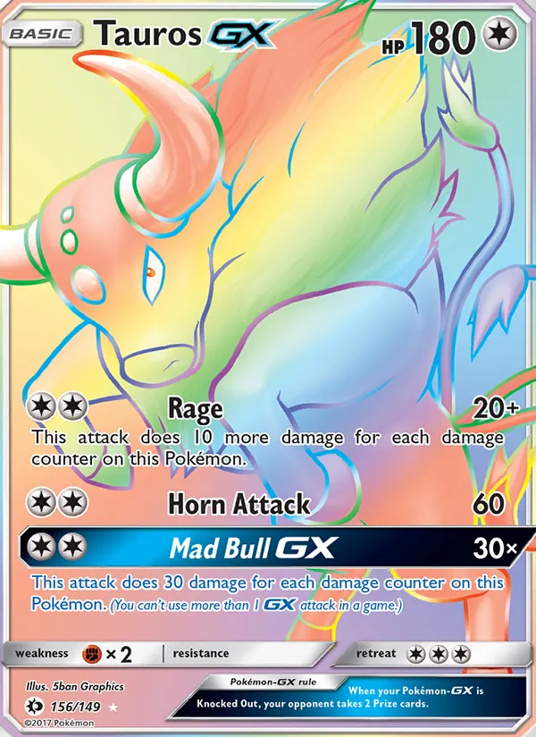 Tauros GX Sun & Moon 156/149