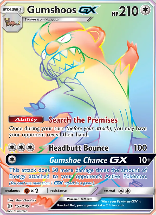 Gumshoos GX Sun & Moon 157/149