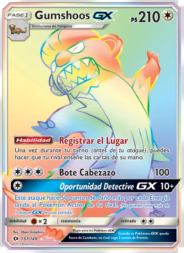 Gumshoos GX Sol y Luna 157/149