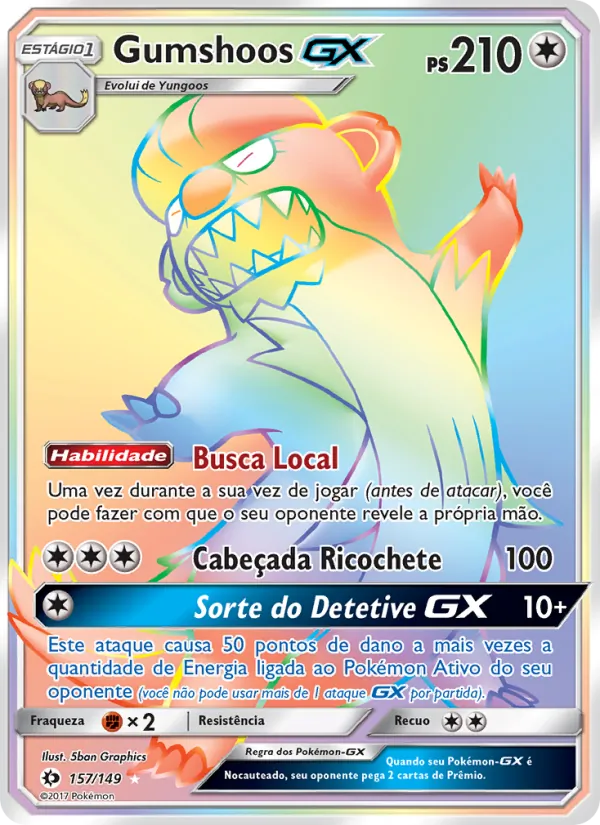 Gumshoos GX Sol e Lua 157/149