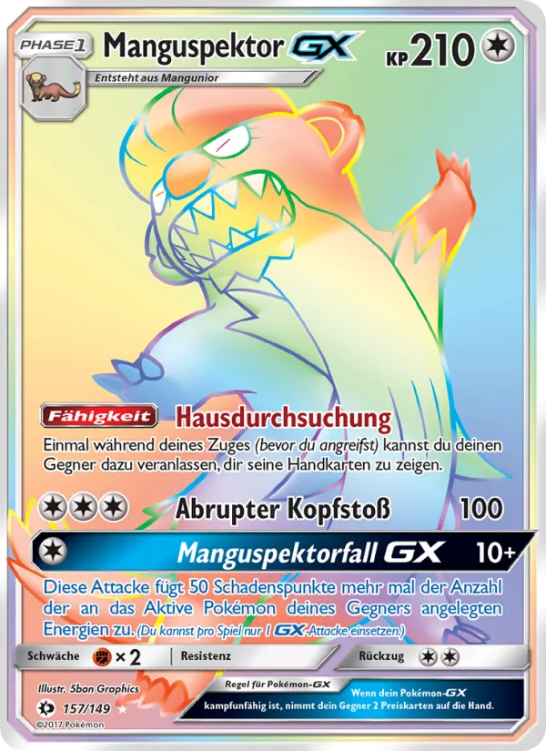 Manguspektor GX Sonne & Mond 157/149