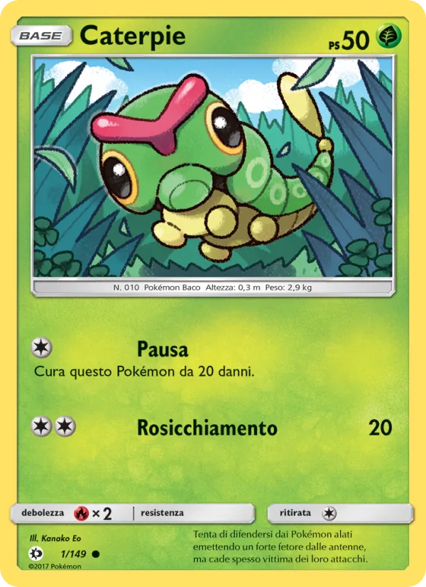 Caterpie Sole e Luna 1/149