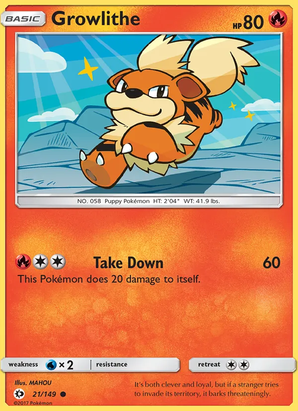 Growlithe Sun & Moon 21/149