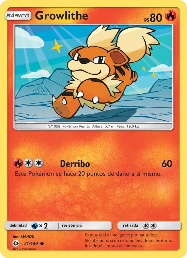 Growlithe Sol y Luna 21/149