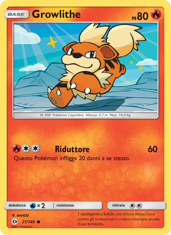 Growlithe Sole e Luna 21/149