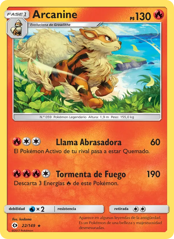 Arcanine Sol y Luna 22/149