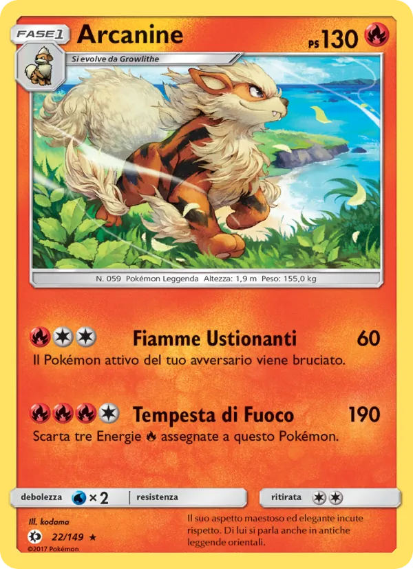 Arcanine Sole e Luna 22/149