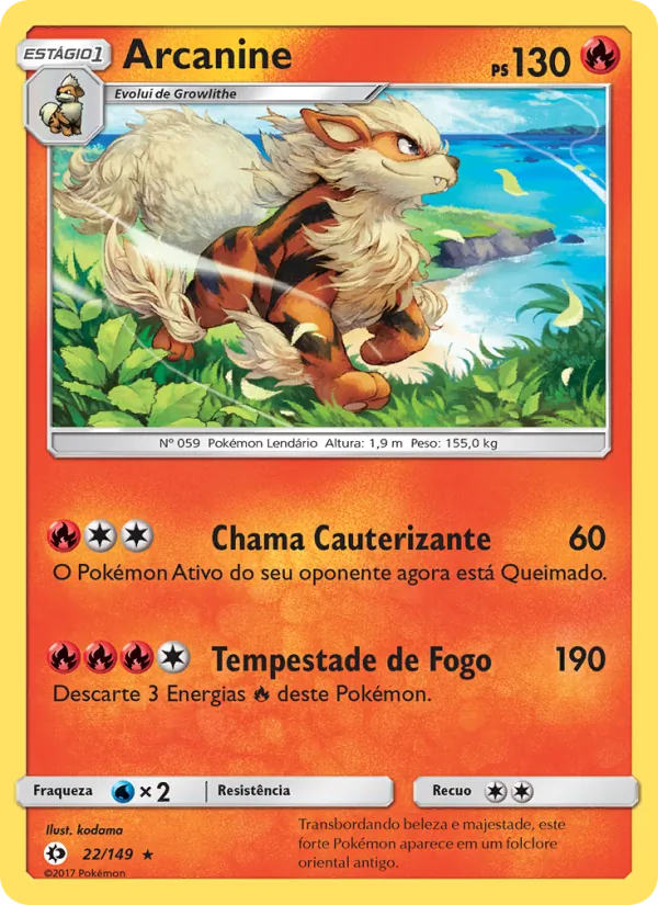 Arcanine Sol e Lua 22/149