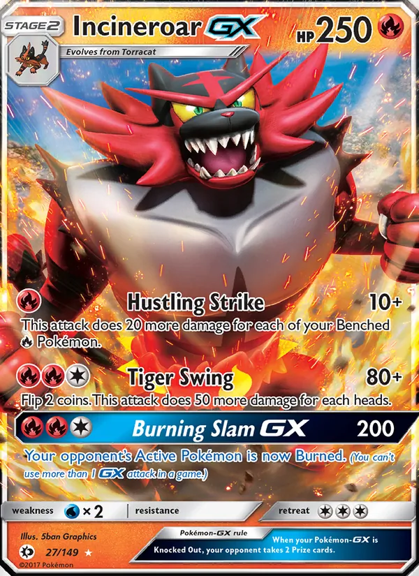 Incineroar GX Sun & Moon 27/149