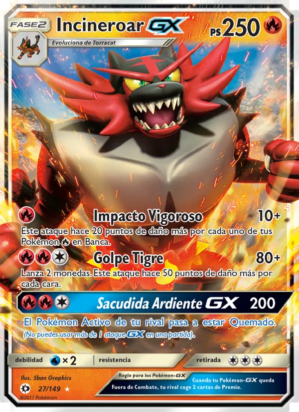 Incineroar GX Sol y Luna 27/149