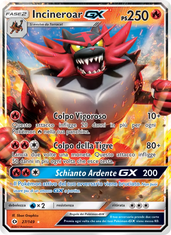 Incineroar GX Sole e Luna 27/149