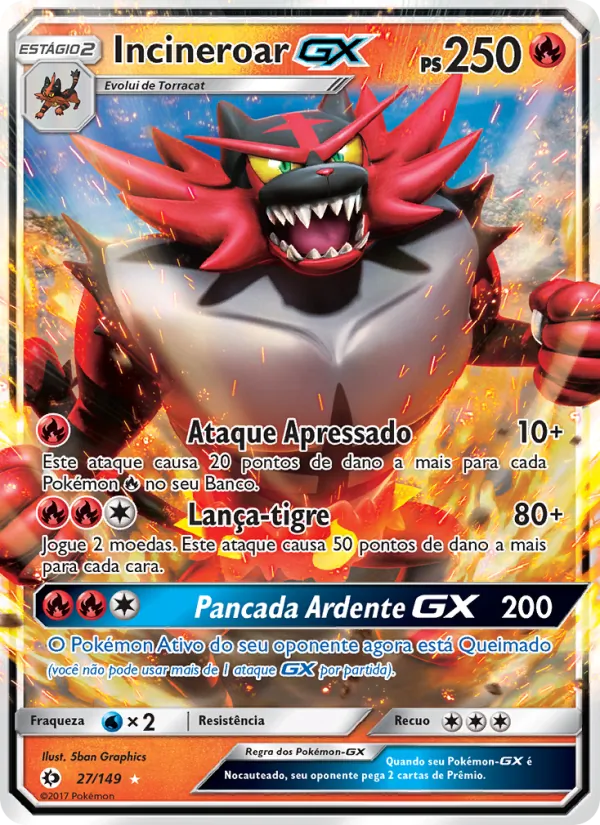 Incineroar GX Sol e Lua 27/149