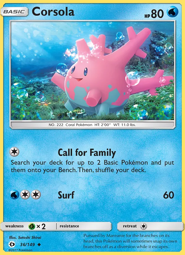 Corsola Sun & Moon 36/149